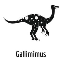 icône gallimimus, style simple. vecteur