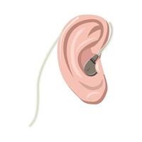 icône d'oreille auditive en style cartoon vecteur