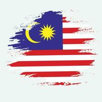 drapeau grunge malaisie créatif vecteur