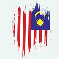 drapeau de texture grunge malaisie vecteur