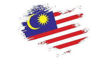 malaisie grunge texture drapeau vecteur