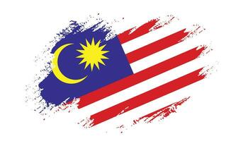 conception de vecteur de drapeau de texture malaisie