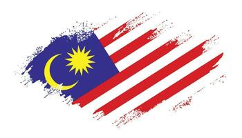 vecteur de drapeau de texture grunge malaisie créative