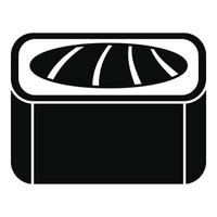 icône de rouleau de sushi maguro, style simple vecteur