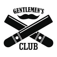 logo du club des messieurs, style simple vecteur