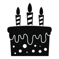 icône de gâteau d'anniversaire, style simple vecteur