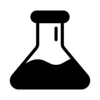 icône de laboratoire glyphe sur fond blanc vecteur