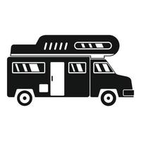 icône de camion de camping, style simple vecteur