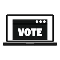 icône de vote en ligne, style simple vecteur