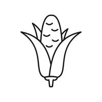 icône d'épi de maïs, style de contour vecteur