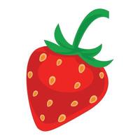 icône de fraise, style cartoon vecteur