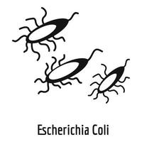 icône escherichia coli, style simple. vecteur
