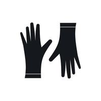 icône de gants de protection, style simple vecteur