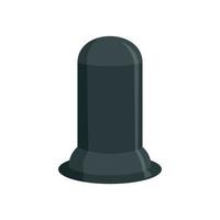 icône de préservatif noir, style plat vecteur