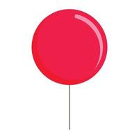 icône de ballon rouge, style plat vecteur