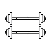 icône de deux haltères, style de contour vecteur