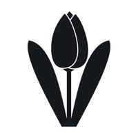 icône tulipe, style simple vecteur