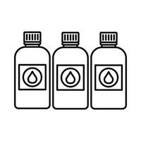 icône de bouteilles d'encre d'imprimante, style de contour vecteur