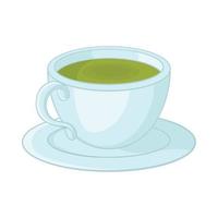 une icône de tasse de thé en style cartoon vecteur