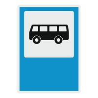 icône d'arrêt de bus, style plat. vecteur