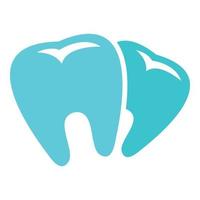 icône de logo de mauvaise dent, style plat. vecteur