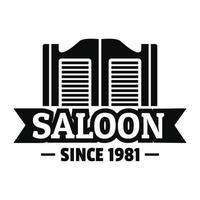 logo de la porte du salon, style simple vecteur