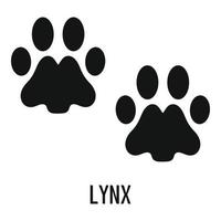 icône d'étape de lynx, style simple. vecteur