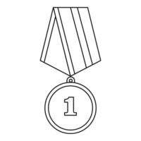 Médaille icône vecteur fine ligne