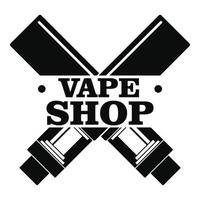 logo de magasin de vape moderne, style simple vecteur