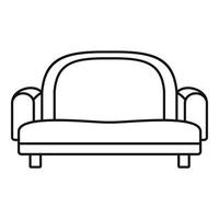 icône de canapé fauteuil, style de contour vecteur