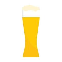 icône de verre de bière, style plat vecteur