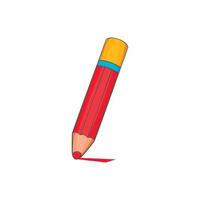 icône de crayon, style cartoon vecteur