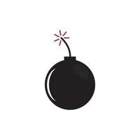 illustration de l'icône vectorielle du logo de la bombe simple vecteur