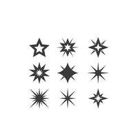 modèle de logo étoile icône illustration vectorielle vecteur