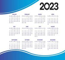 Conception de modèle de calendrier mural et de table 2023 vecteur