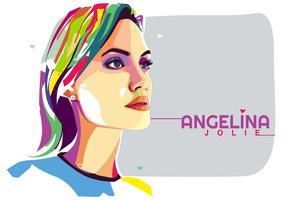 Angelina jolie vector popart portrait