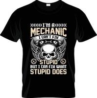 conception de t-shirt mécanique, slogan de t-shirt mécanique et conception de vêtements, typographie mécanique, vecteur mécanique, illustration mécanique