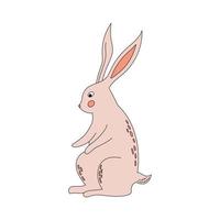 illustration de lapin ou de lièvre vecteur