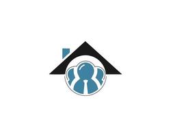 maison maison travail icône logo design élément illustration vectorielle de l'idée créative. vecteur