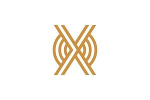 simple lettre x logo monoline vecteur