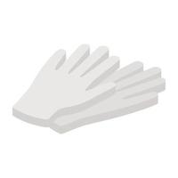 icône du design moderne de gants vecteur