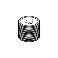 symbole d'icône de devise libyenne, dinar libyen, signe lyd. illustration vectorielle vecteur