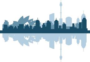 silhouette d'horizon de la ville de sydney. illustration vectorielle vecteur