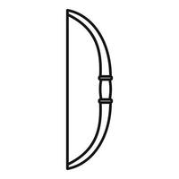 icône d'arme d'arc, style de contour vecteur