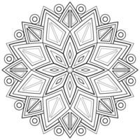 motif de mandala pour l'art sur le mur livre de coloriage motif de dentelle tatouage conception d'impression pour un papier peint peinture chemise et carrelage pochoir conception cartes ornement décoratif texturé. sur fond blanc vecteur