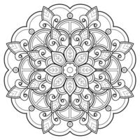 motif de mandala pour l'art sur le mur livre de coloriage motif de dentelle tatouage conception d'impression pour un papier peint peinture chemise et carrelage pochoir conception cartes ornement décoratif texturé. sur fond blanc vecteur