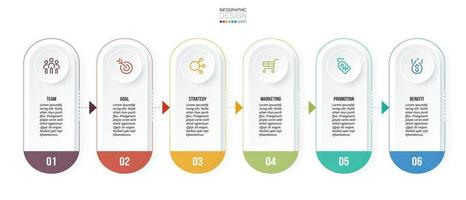 modèle d'infographie entreprise graphique chronologique. vecteur