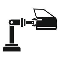 icône de porte de robot d'usine de voiture, style simple vecteur