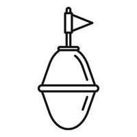 icône de bouée de port, style de contour vecteur