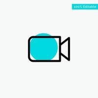 icône de vecteur de point de cercle de surbrillance turquoise de l'interface utilisateur de base de l'image de la caméra